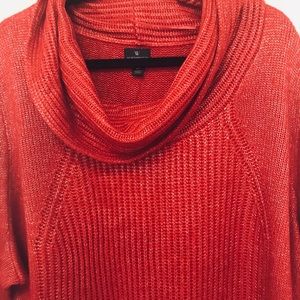 New 3X Worthington Red Longer Cowl Neck Sweater
